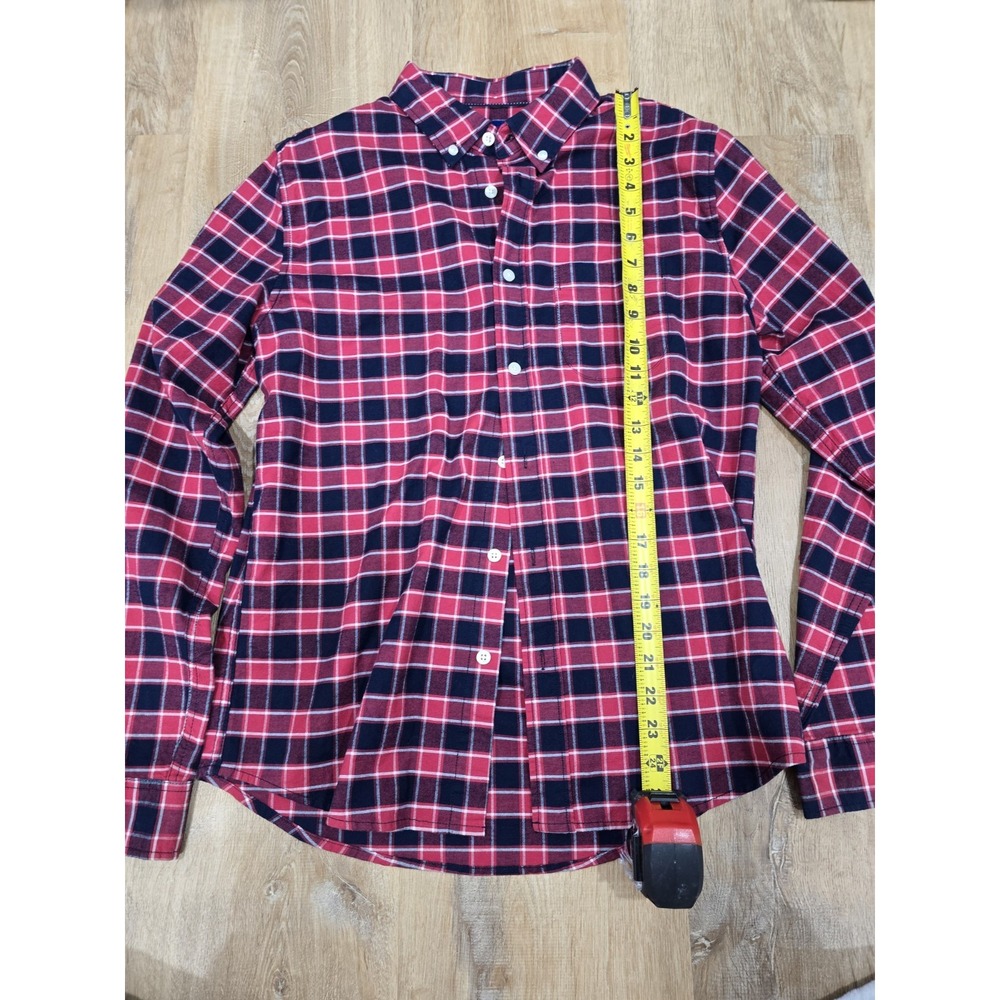AEROPÓSTALE Men's/Unisex Flannel Shirt -‎ Red & Navy Plaid - Button Down -...